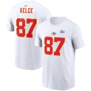 Travis Kelce Nike Men's Kansas City Chiefs Super Bowl LVII Champions Tee T-Shirt